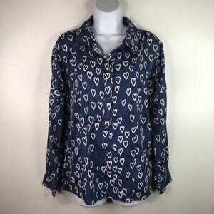 Designer’s Closet by Billabong Blue Hearts Blouse
